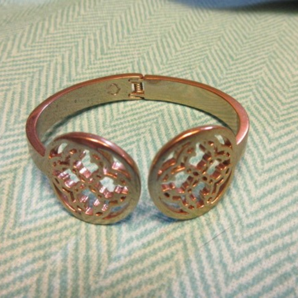 Jewelry Vintage Hinged Gold Tone Cuff Bracelet Poshmark